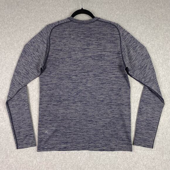 Lululemon Shirt Mens M Deep Navy White Metal Vent Tech Long Sleeve - Picture 5 of 8